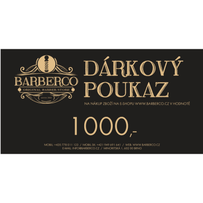 Darčekový poukaz BARBERCO v hodnote 50 €