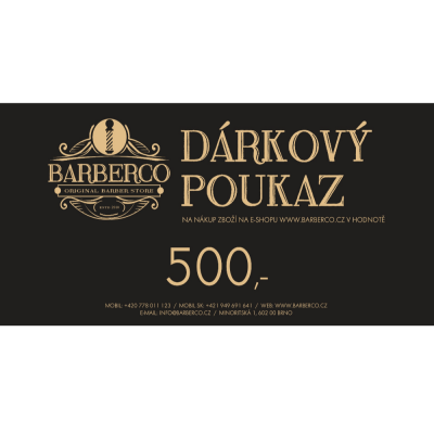 Darčekový poukaz BARBERCO v hodnote 25 €