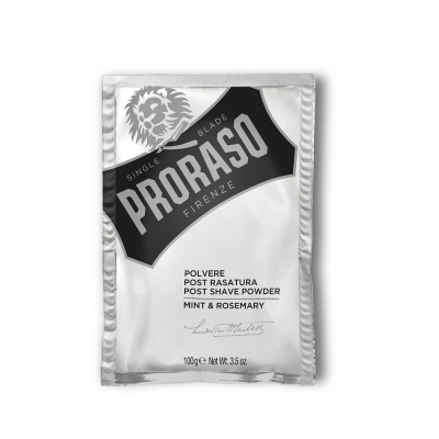 Púder po holení PRORASO Post shave powder Mäta a rozmarín 100 g