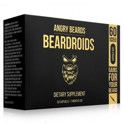 Vitamíny na rast fúzov ANGRY BEARDS Beardroids 60 ks