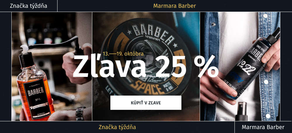 Značka týždňa - Zľava 25 % na Marmara Barber